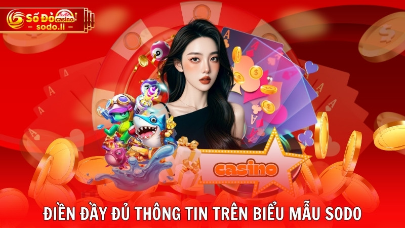 Điền đầy đủ thông tin trên biểu mẫu SODO Điền đầy đủ thông tin trên biểu mẫu SODO