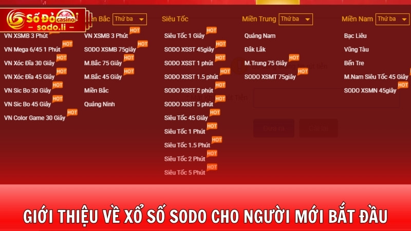 Giới thiệu về xổ số SODO cho người mới bắt đầu Giới thiệu về xổ số SODO cho người mới bắt đầu