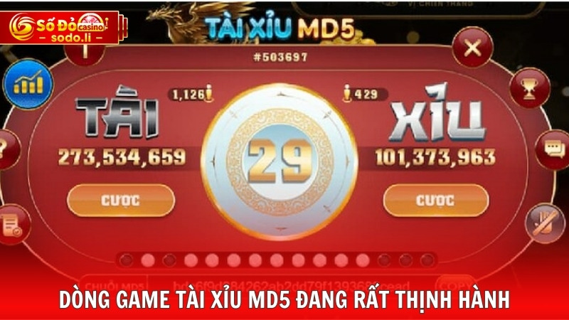 Dòng game Tài Xỉu MD5 đang rất thịnh hành Dòng game Tài Xỉu MD5 đang rất thịnh hành