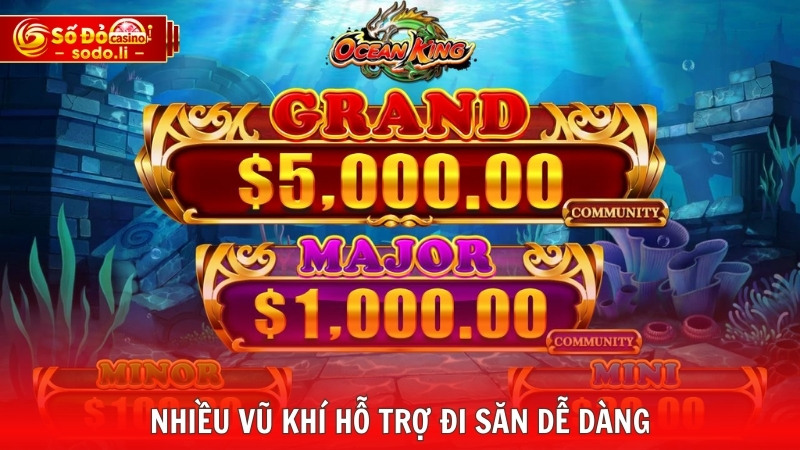 Nhiều vũ khí hỗ trợ đi săn dễ dàng Nhiều vũ khí hỗ trợ đi săn dễ dàng