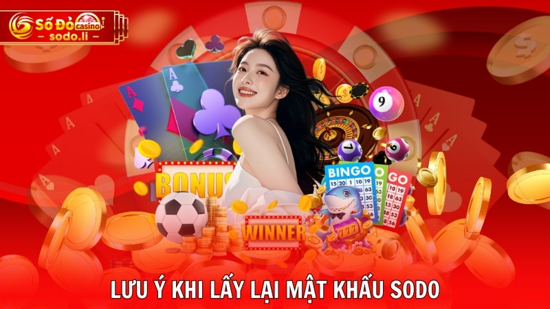 Lưu ý khi lấy lại mật khẩu SODO Lưu ý khi lấy lại mật khẩu SODO