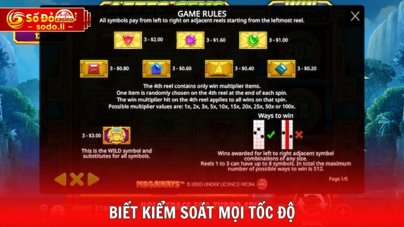 Biết kiểm soát mọi tốc độ Biết kiểm soát mọi tốc độ