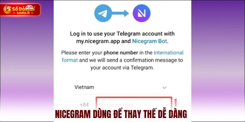 Nicegram dùng để thay thế dễ dàng Nicegram dùng để thay thế dễ dàng